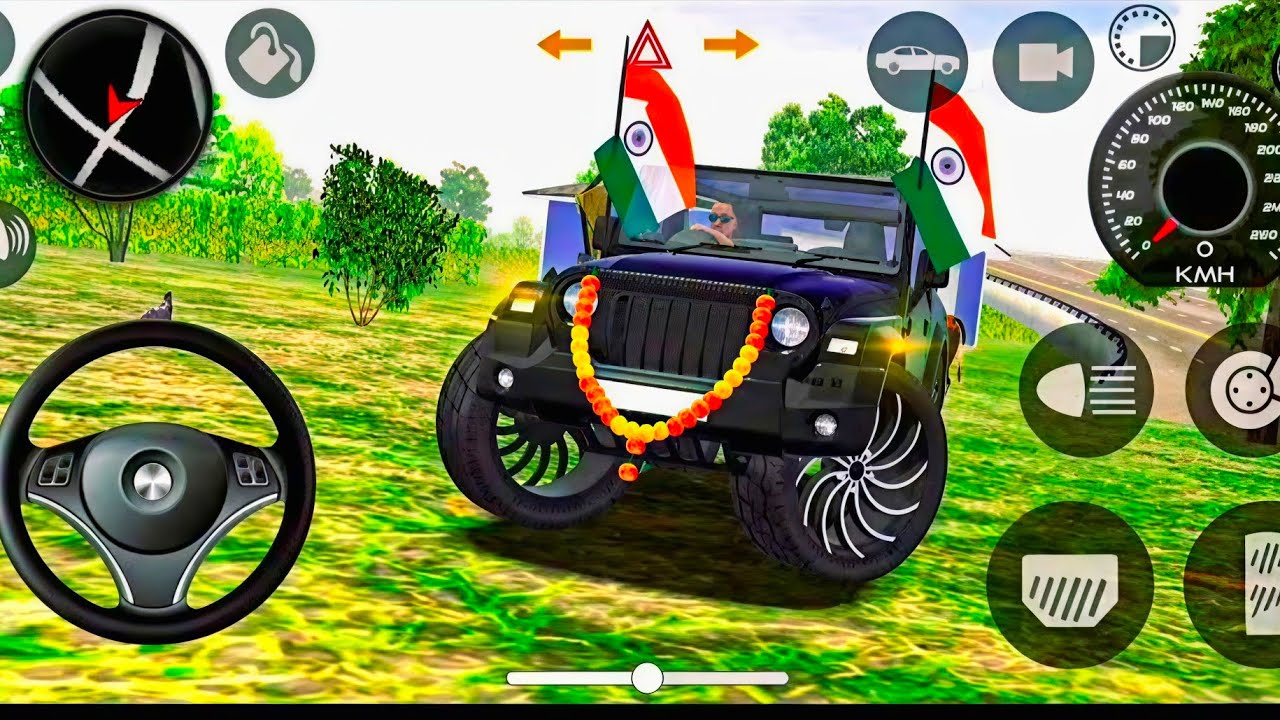 Modified Mahindra Thar😈Games:Indian Red Thar (Gadi Wala Games)Car Game Android Game -#2025 part 11