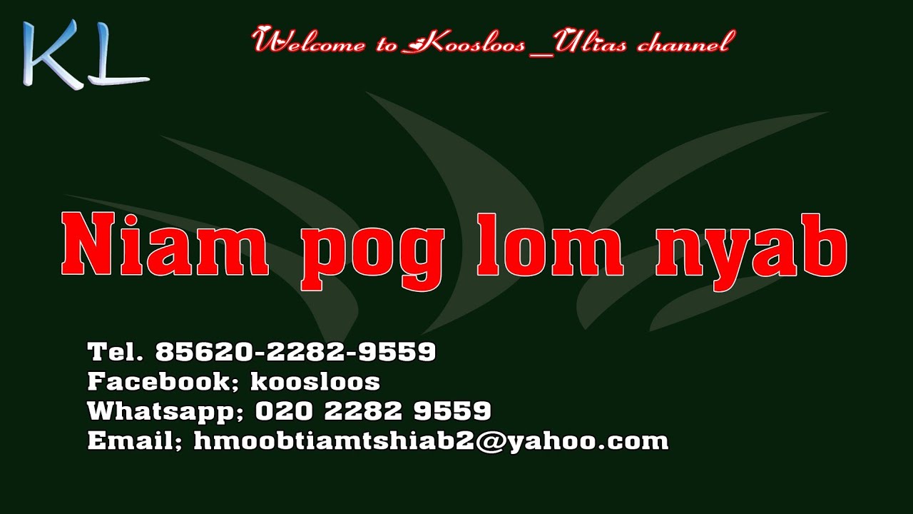 Niam pog lom nyab 3/1/2020