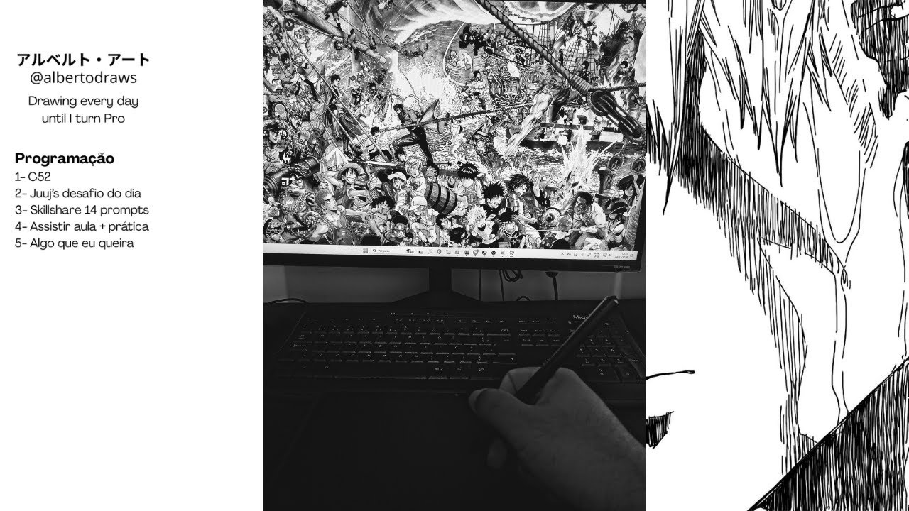 Drawing everyday until I turn PRO (PT/ENG) #drawingstream #illustration #illustrationmaking