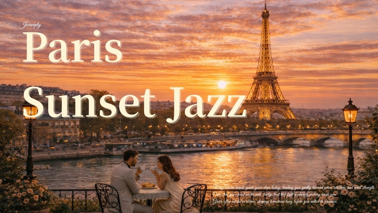 [Playlist] 에펠탑이 노을을 만날때, 파리 카페에 앉아있는 느낌 ☕ Paris Sunset Bossa Nova Jazz