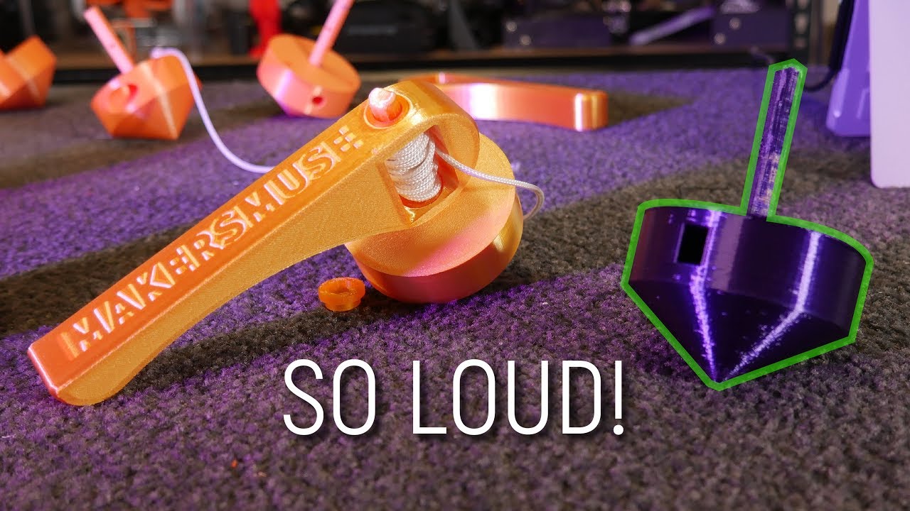 3D Printed Screaming Spinning Tops