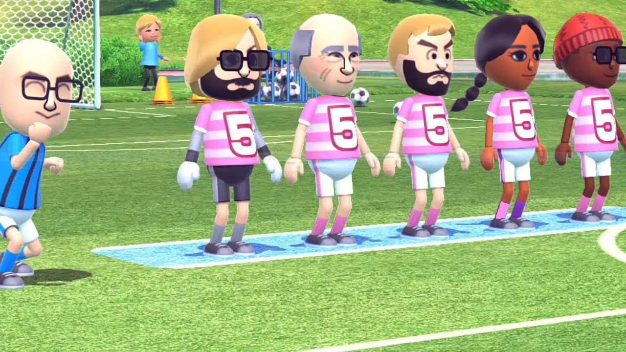 Wii Party U   Team Building  Football Messi vs Irina vs Masako vs Haixiang
