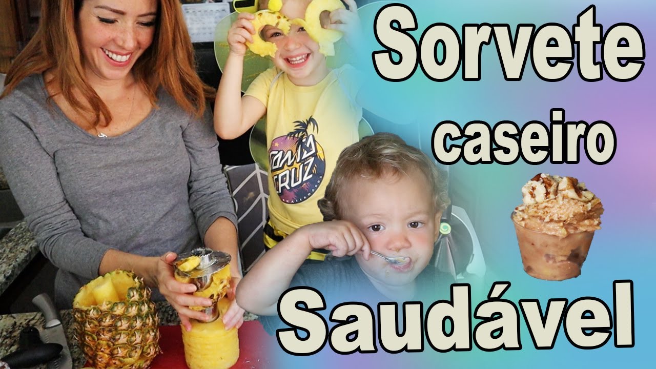 Fizemos rodízio de sorvete caseiro e sem adição de açúcar [Yonanas]