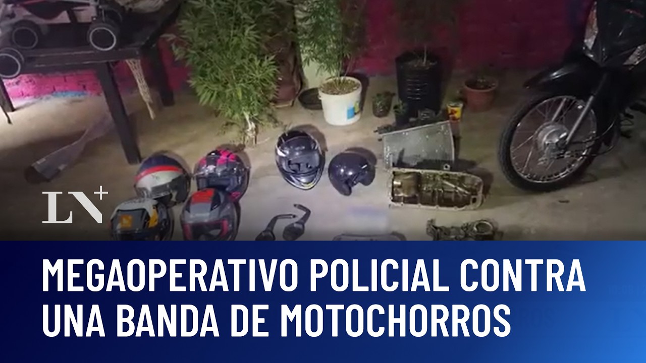 Megaoperativo policial contra una banda de motochorros en Lanús