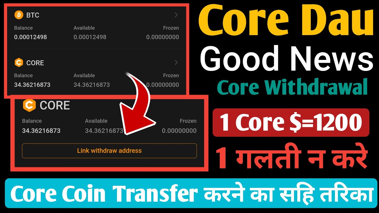 Satoshi Core Coin Withdrawal Available | Core Coin Withdrawal Process | Core Coin Good News Today |