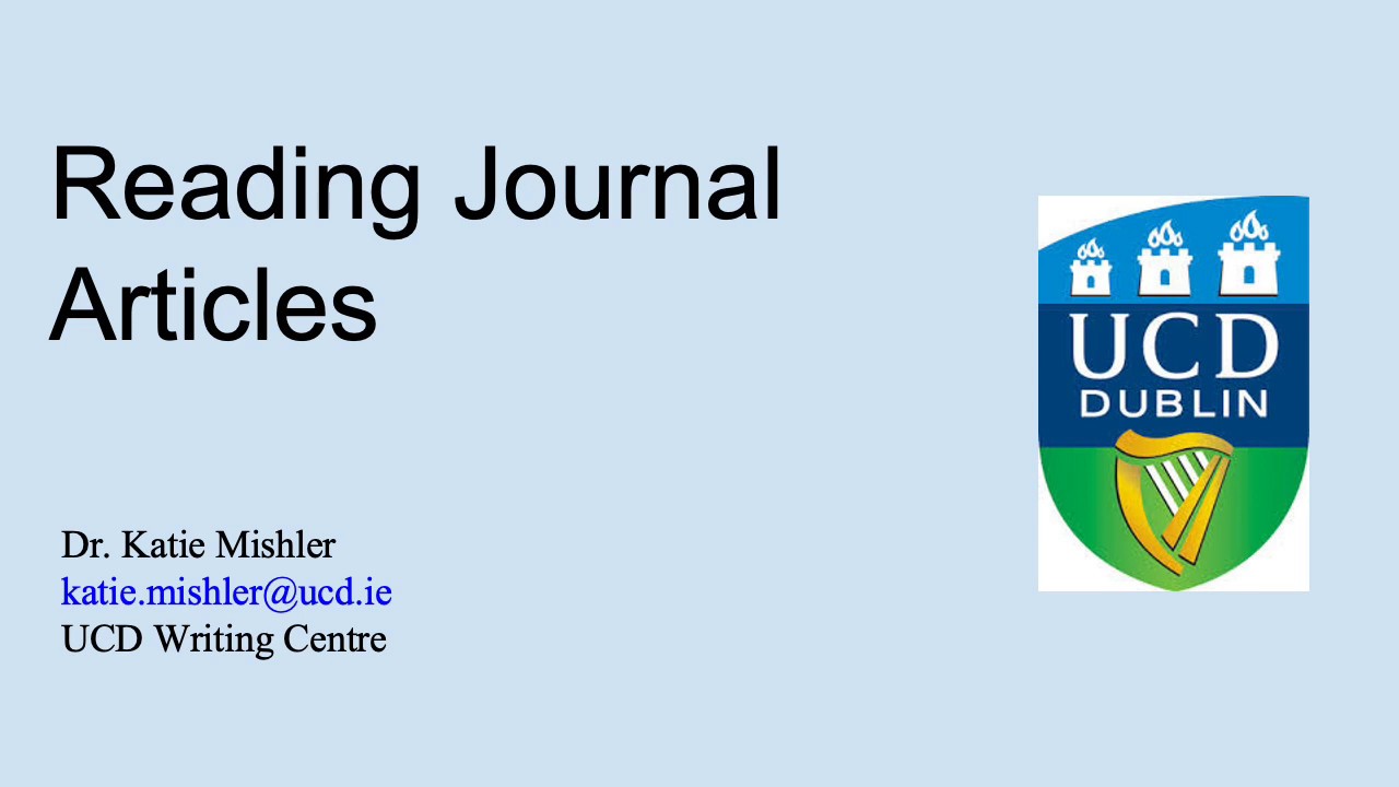 Reading Journal Articles