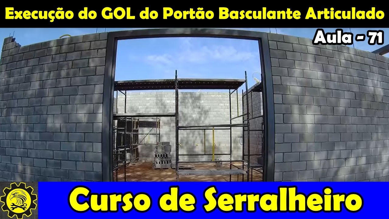 Curso de Serralheiro 71 - Execução do Gol do Portão Basculante Articulado - Parte 01