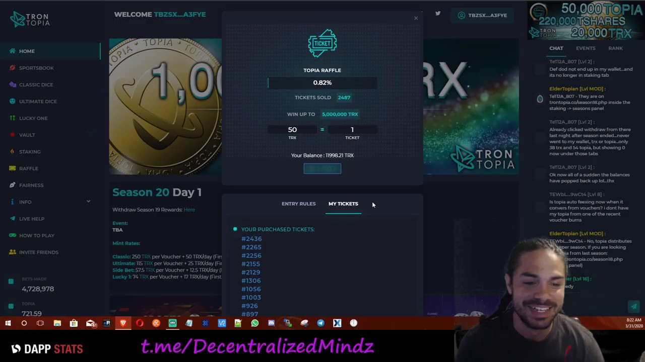 TronTopia Flipped 6K TRX to 26K TRX, BOSS Gaming, VOID Exchange