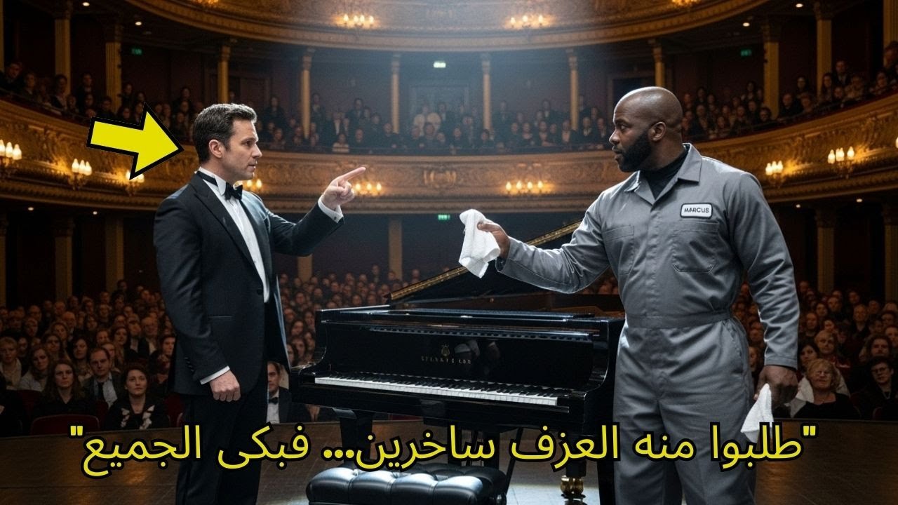 ضحكوا على عامل نظافة وطلبوا منه العزف ساخرين… وبعد دقائق وقفت القاعة كلها تبكي