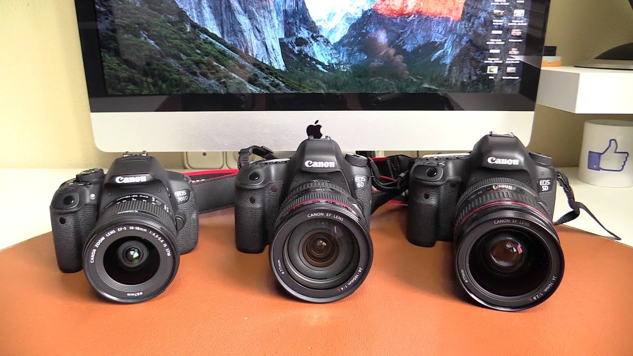 Canon EOS 6D, 5D Mk III, 700D (T5i) | Comparativa
