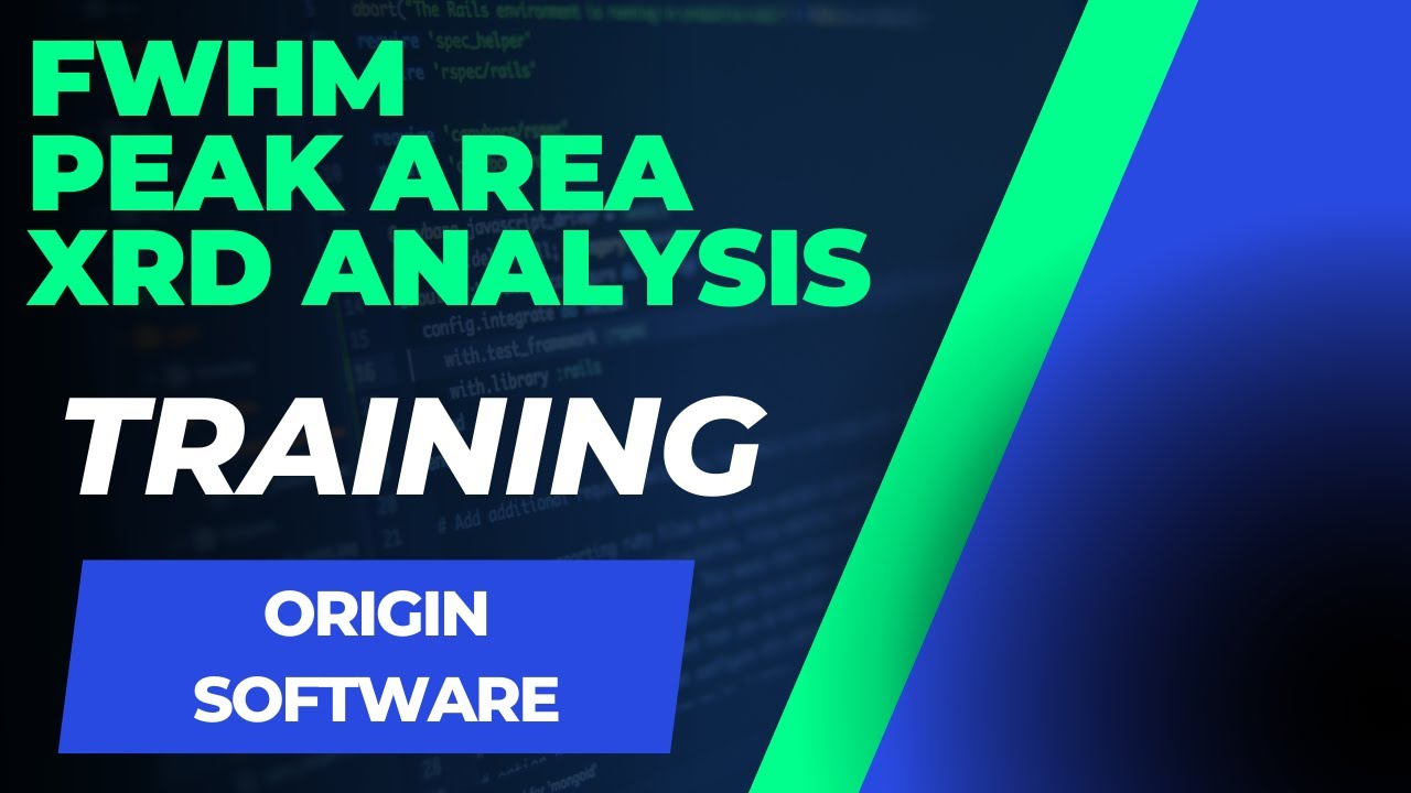 How to find FWHM | Peak Area | XRD analysis | Origin Software