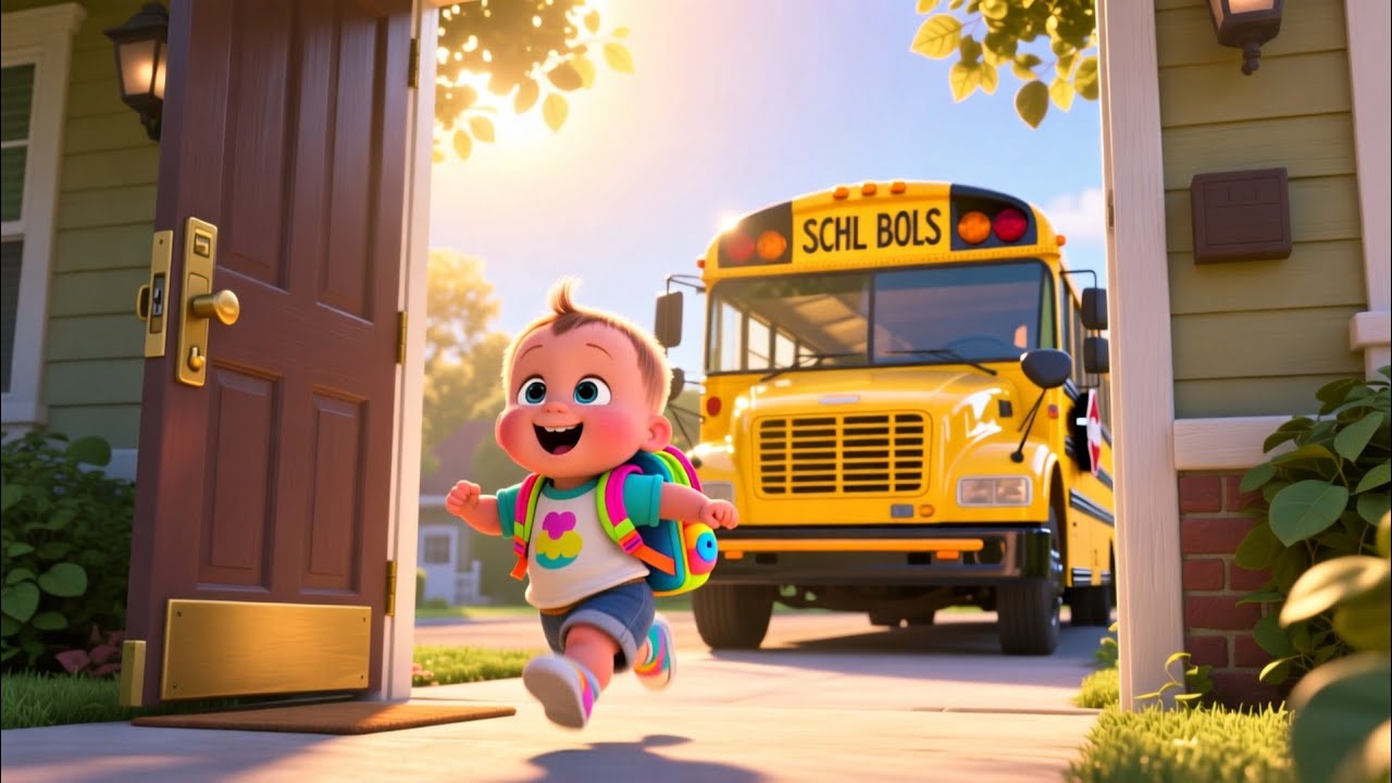 Beep Beep School Bus Song for Babies | Learn ABC on the Bus | Fun Kids Rhyme