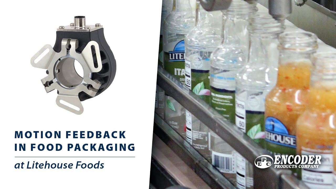 How a food manufacturer uses encoder model 25T for motion feedback