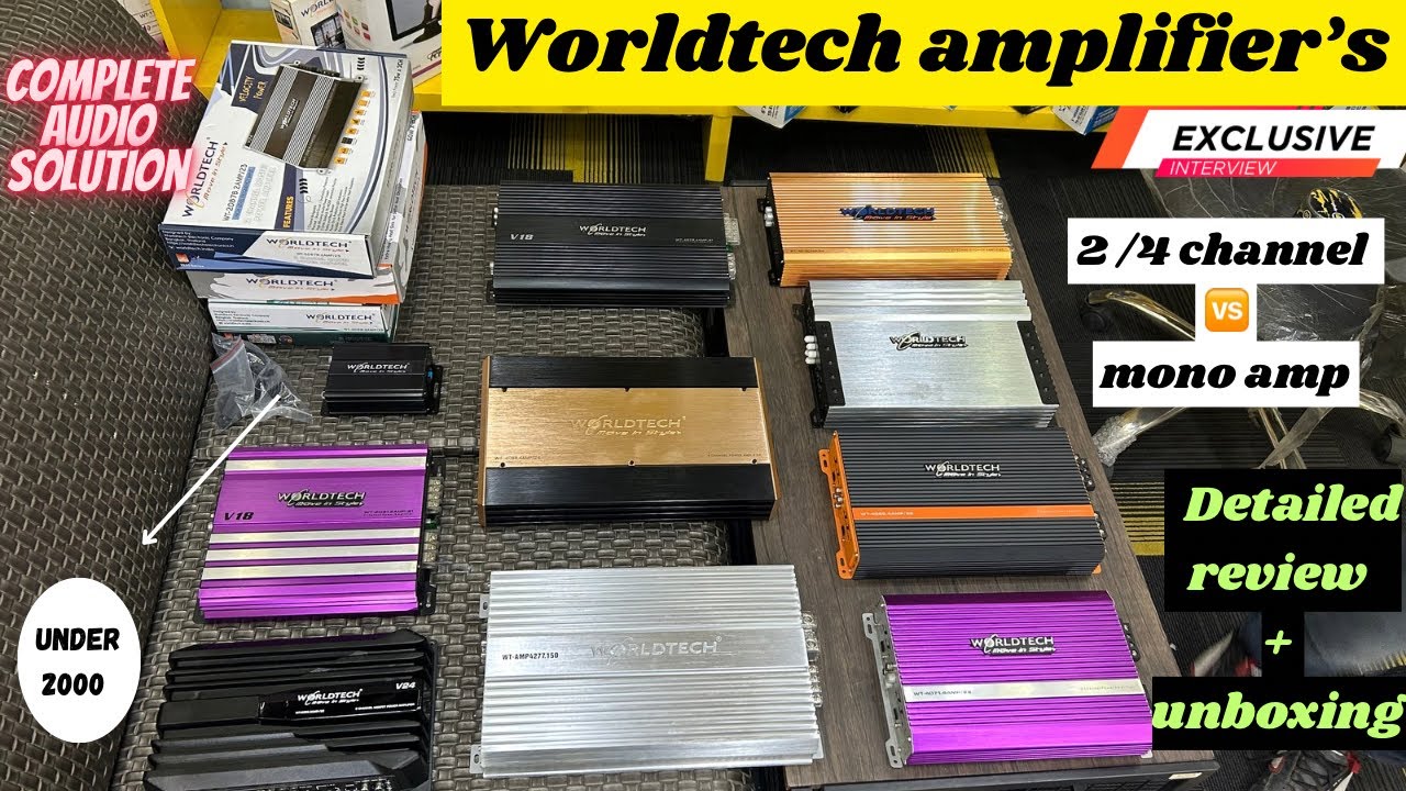 Worldtech amplifier unboxing & review ! 2 channel amplifier ! 4 channel amplifier! Class D ! Mono