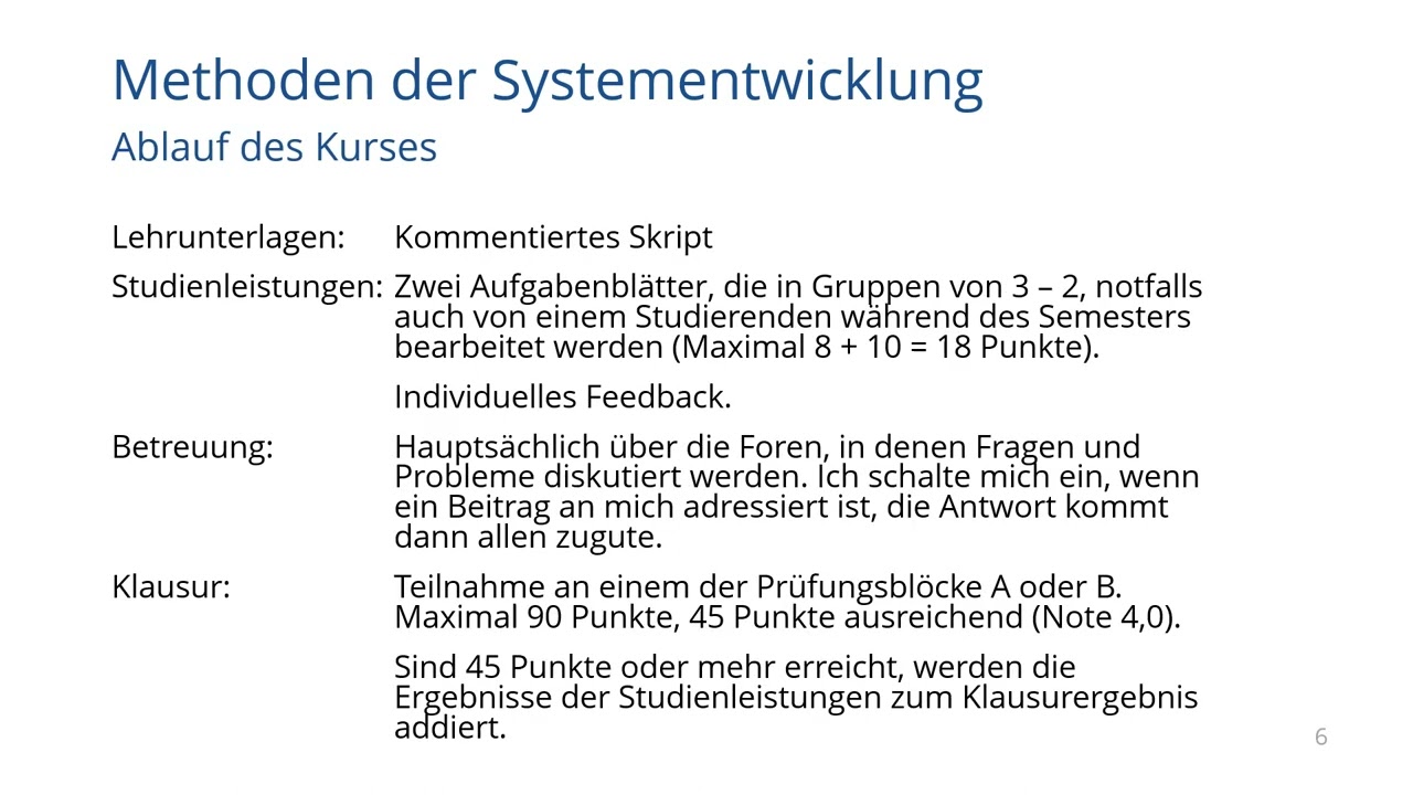 Modulvorstellung Methoden der Systementwicklung SS2022