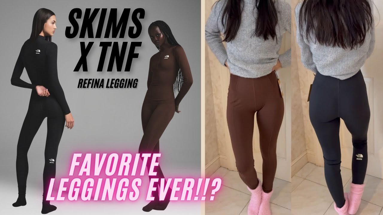 ⛷️ 🍑 SKIMS x The North Face Try On | Refina Legging | The Fashion Try On