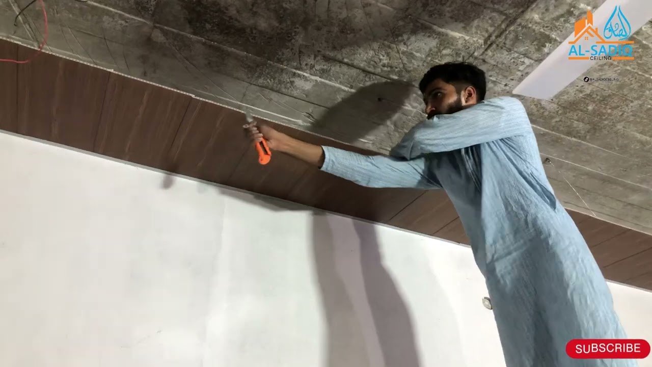 How To Install PVC Panel in Ceiling / pVC drop ceiling/ PVC Fancy Ceiling/ pvc Ceiling in Pakistan