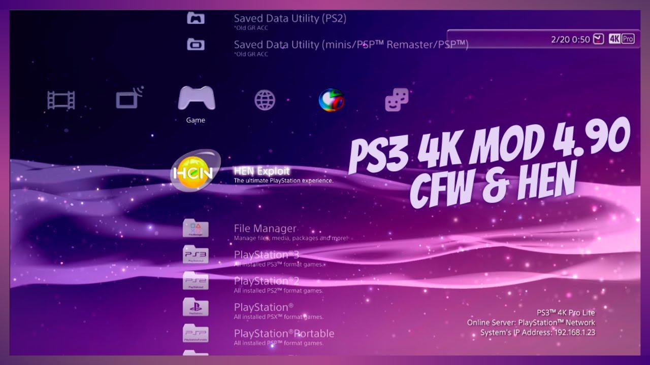 Test PS3 4K Pro XMB Modification For 4.90 PS3s
