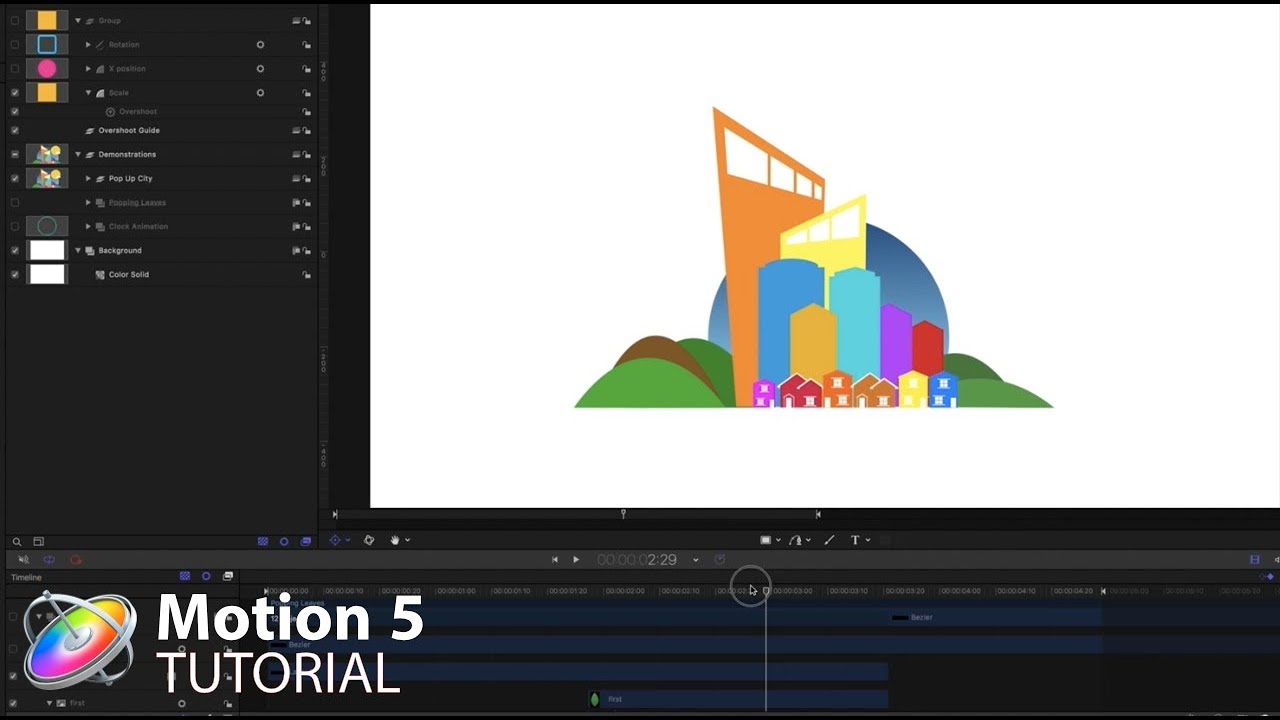 Apple Motion 5 Tutorial: The Overshoot Behavior Part 1
