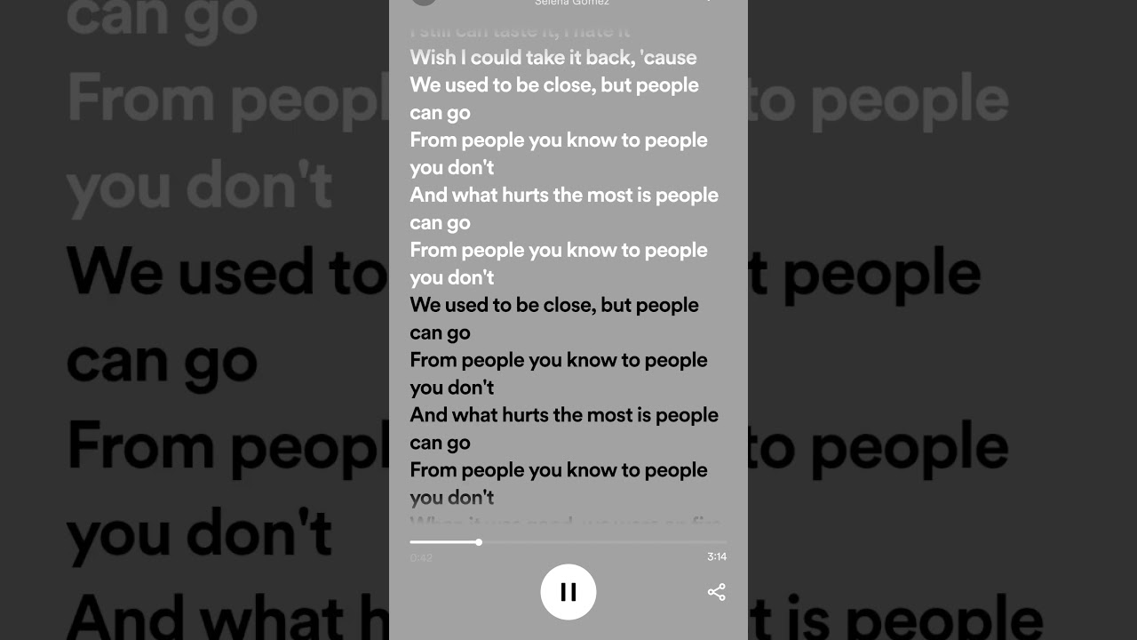 People You Know - Selena Gomez (Lyrics)