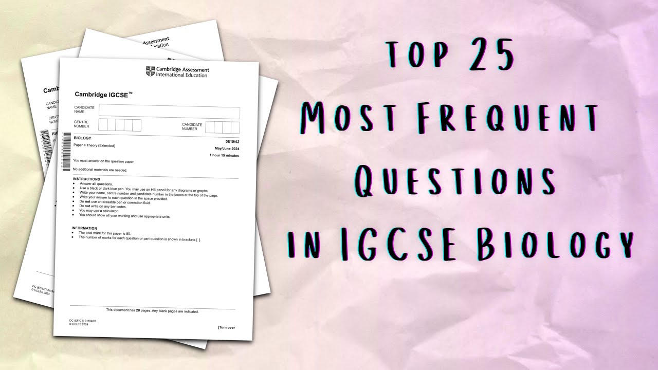 Top 25 Topics to revise for your IGCSE Biology Exam in 2026 (part 1)