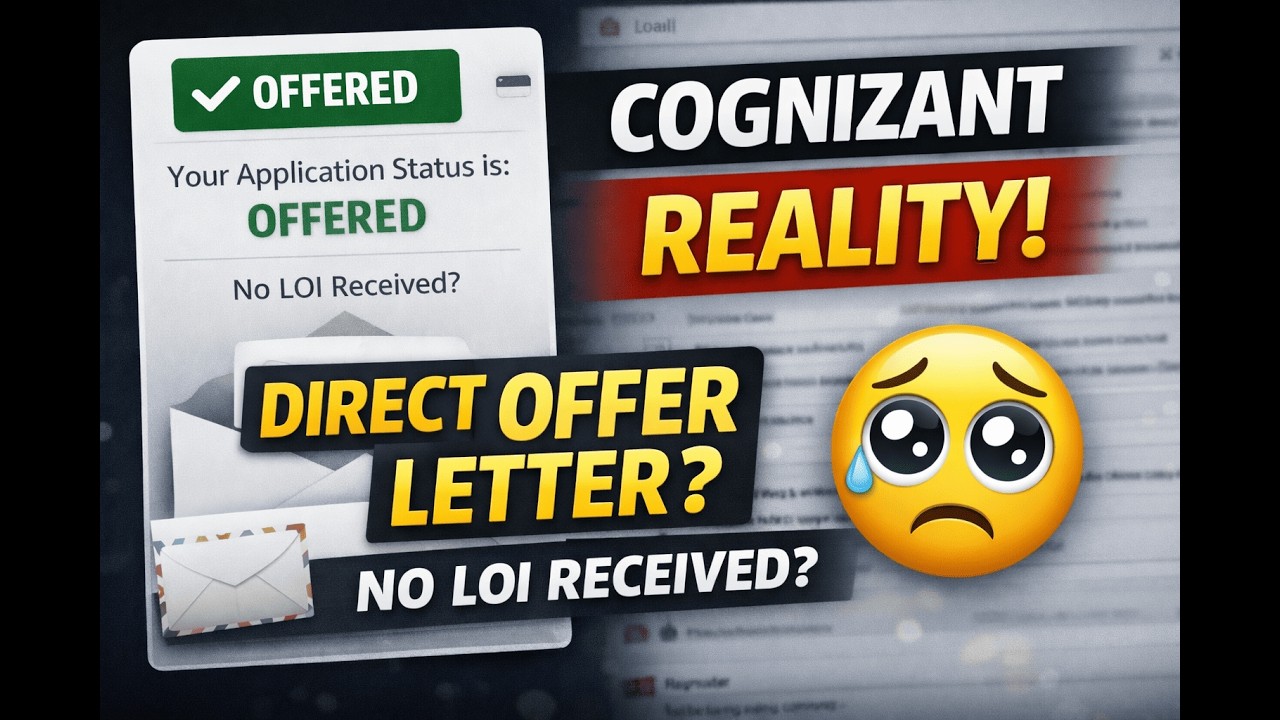 Direct Offer Letter from Cognizant?! No LOI Received?@cognizant