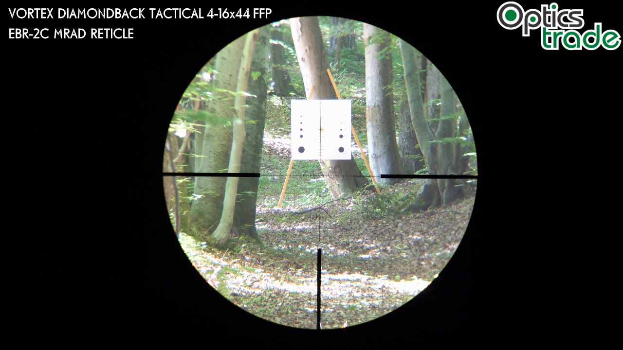 Vortex Diamondback Tactical 4-16x44 FFP EBR-2C reticle | Optics Trade Reticle Subtensions