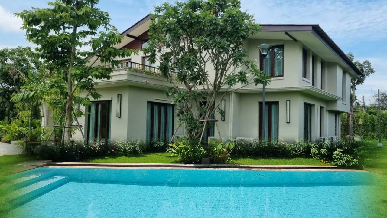 AA0033 ขายบ้านสารภีสร้างใหม่ บ้านหรูพร้อมสระว่ายน้ำส่วนตัว​ เนื้อที่​ 300 ตร.ว.​ ราคา​ 17.9 ล้าน
