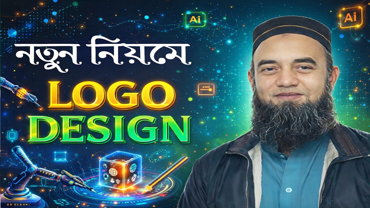 Logo Design - Illustrator Logo Design Bangla Tutorial - Logo Design Illustrator | Elias sir | BGIFT
