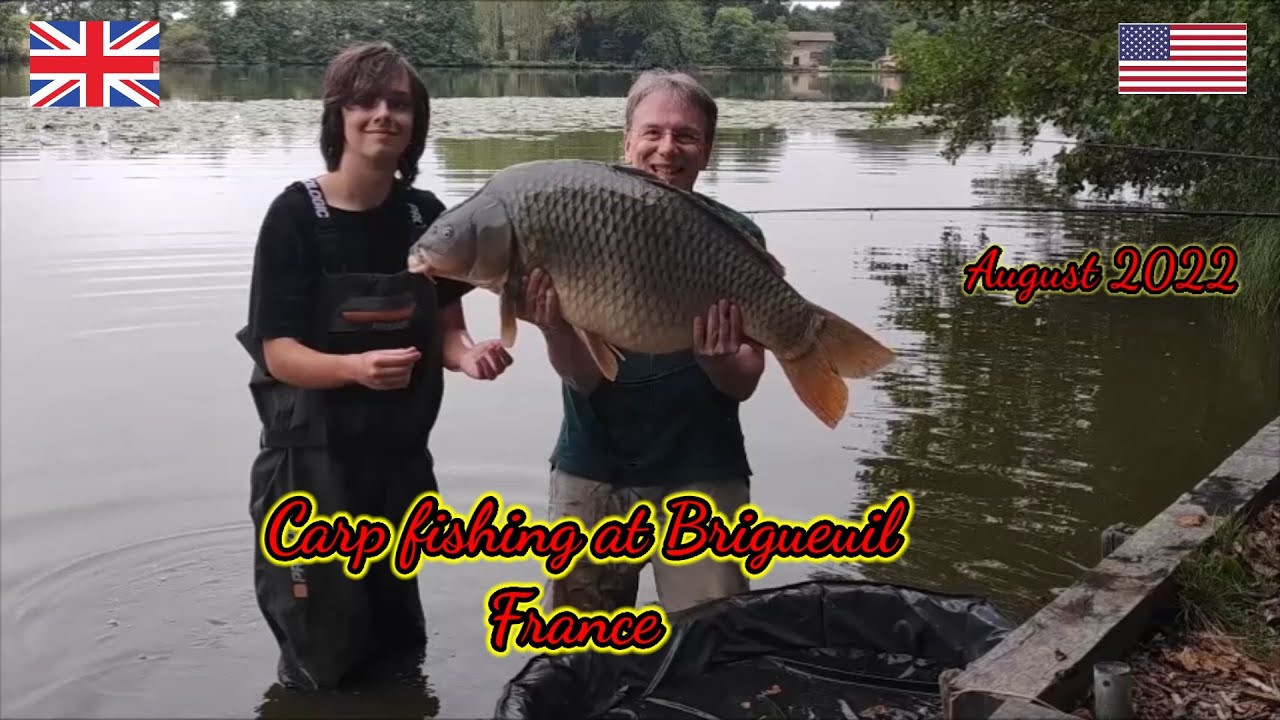 Carp fishing at Etang de Brigueuil, High Mill Lake, France, August 2022