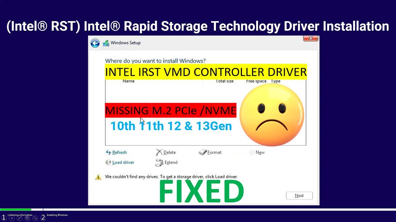 Intel VMD Controller Rapid Storage Technology Driver Installation