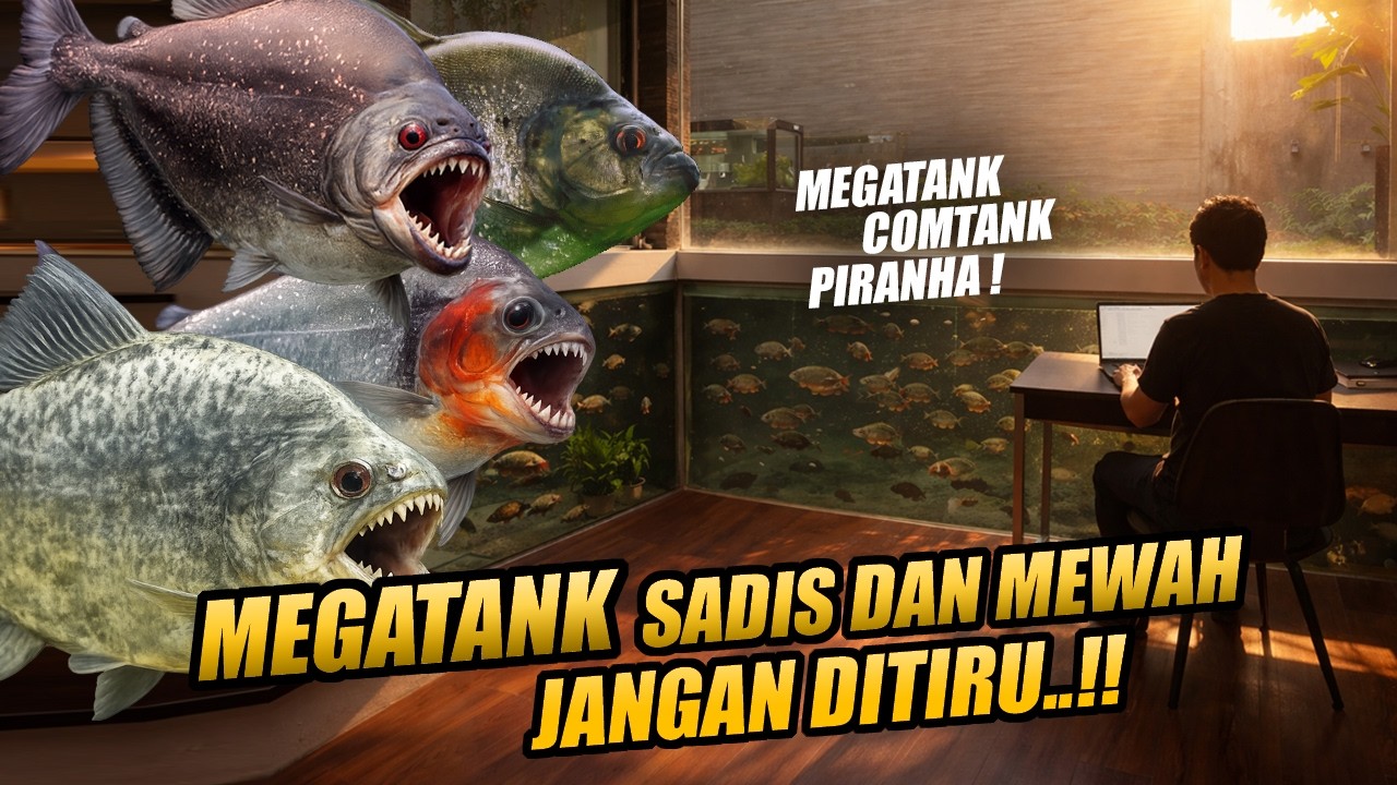 TERSADIS ABAD INI !! MEGATANK IKAN PREDATOR COMTANK PIRANHA SUPER MAHAL !