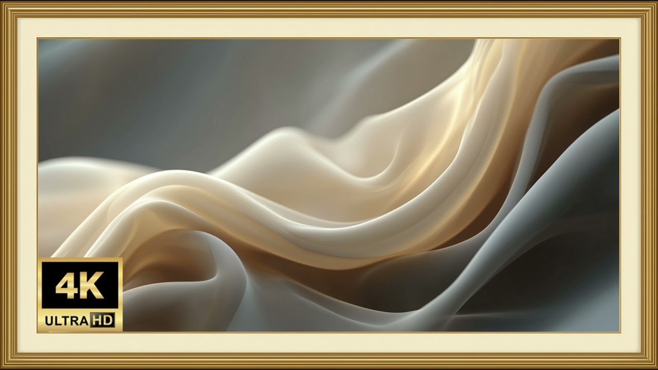 Elegant Abstract Smooth Silk | Still Art Screen Saver | 4K