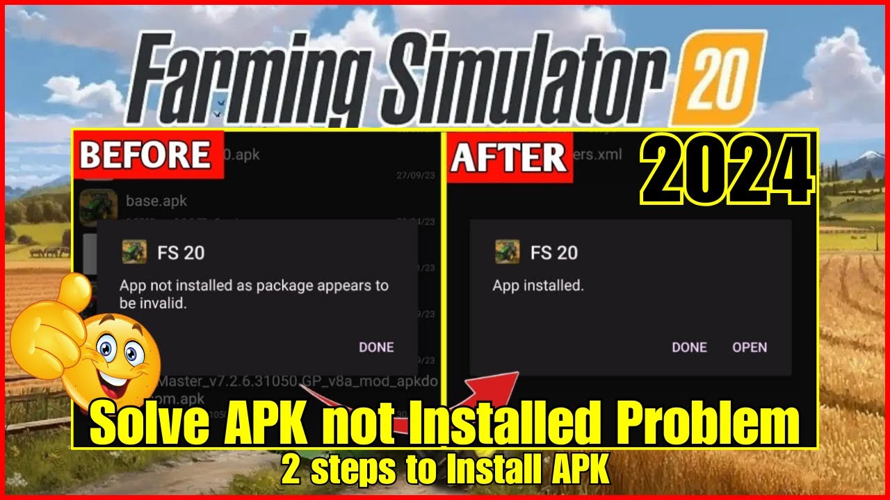 How to solve apk not install problem in fs20 & fs23 | 2 Click में Apk Install हो जाएगी, No Errors