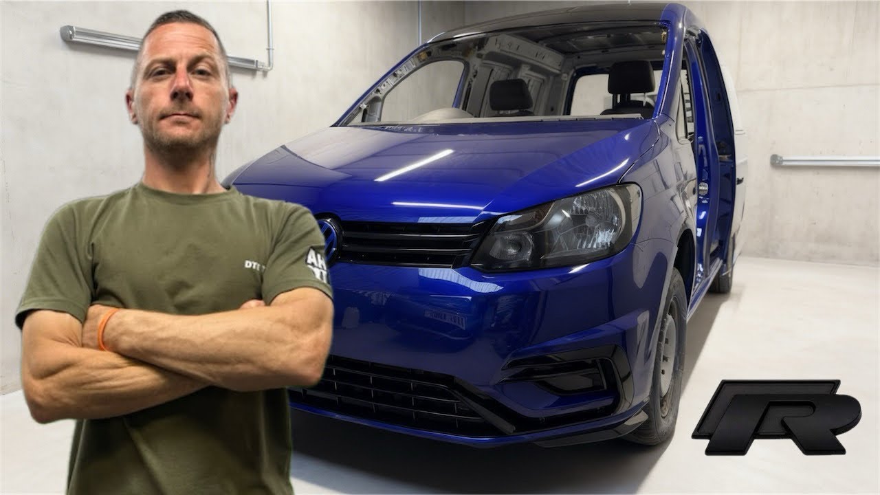 VW Caddy R Build: Lapiz Blue Respray + Golf R Hybrid Bumper – Paint Nightmare FIXED! Insane Reveal