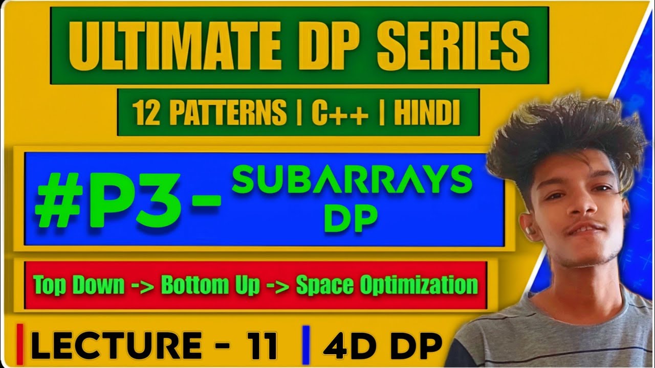 L11 - Subarrays DP | Sum of All Odd Length Subarrays | 4D DP | LeetCode 1588 | Memo | Tabulation