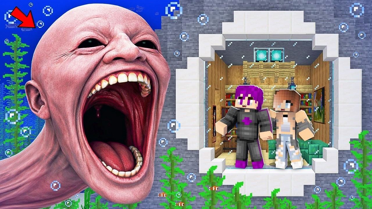 بنيت أقوى مخبأ تحت الماء ضد وحش الديناصور ذي رأس الإنسان! 😱🔥