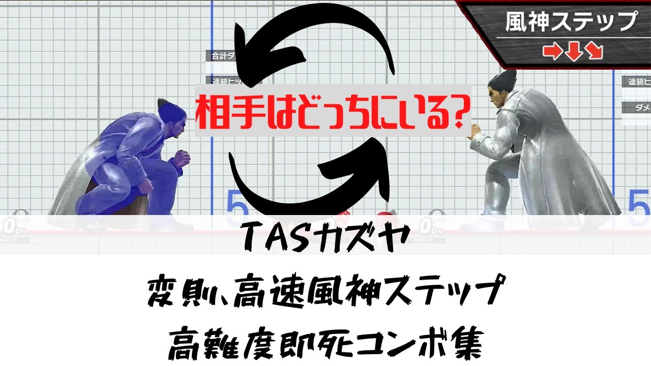 【TASカズヤ】変則&高速風神ステップ、高難度即死コンボ【スマブラSP】