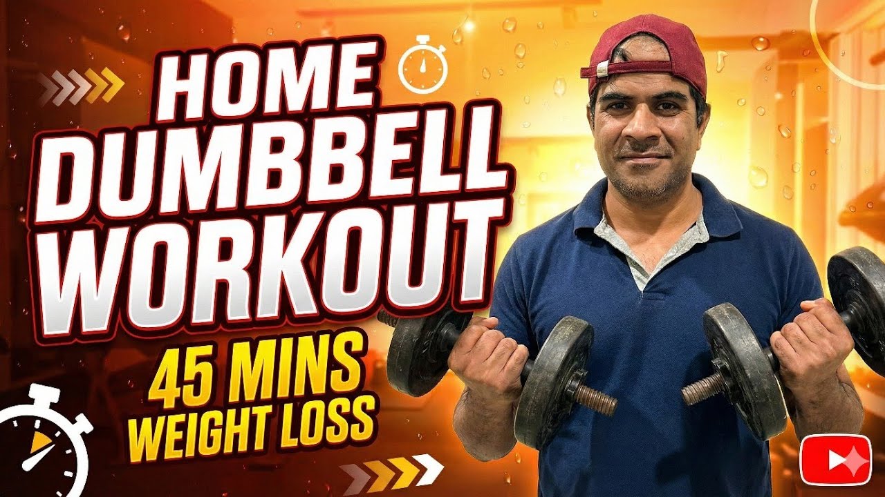 🔥 40-Minute Full Body HIIT Home Workout (No Equipment & Dumbbells Optional)