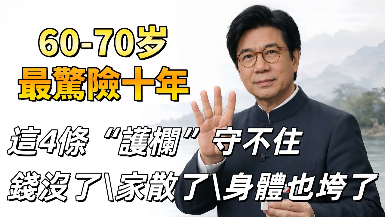 60到70歲的黃金十年，惜命關鍵不是鍛煉：守住這4條底線，晚年不“斷崖式衰老”
