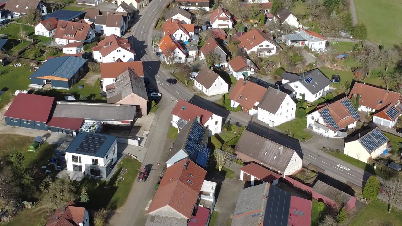 A village in Germany from above