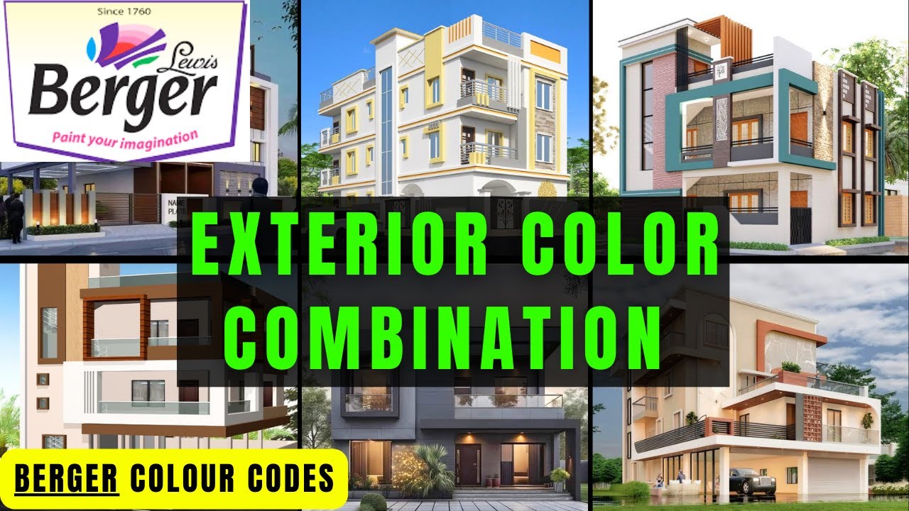 50+ Berger Paints Exterior Colour Combinations with Code | Exterior House Painting Ideas 2025