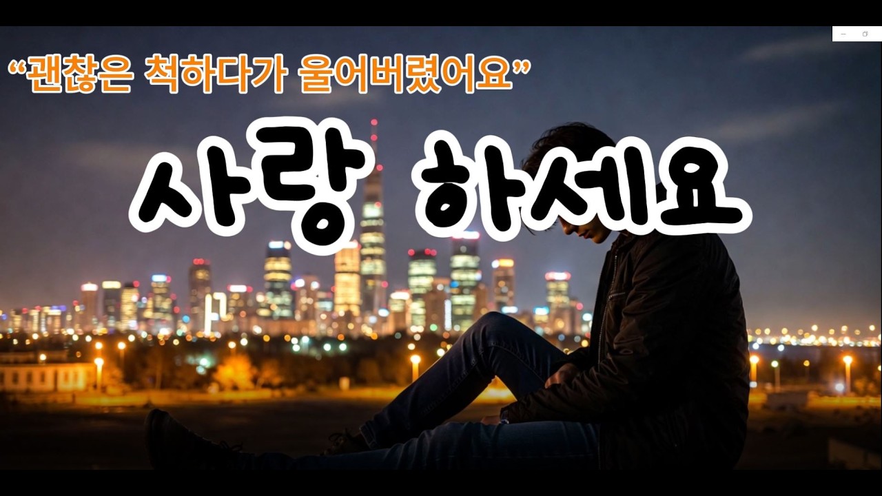 힘들 때 이 노래 들으면 무너집니다.  /  사랑하세요