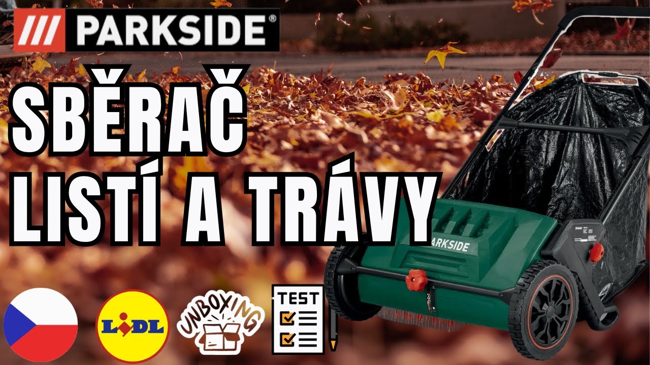 SBĚRAČ LISTÍ A TRÁVY Parkside PKM 103 A1 ČEŠTINA ČESKÁ REPUBLIKA LIDL