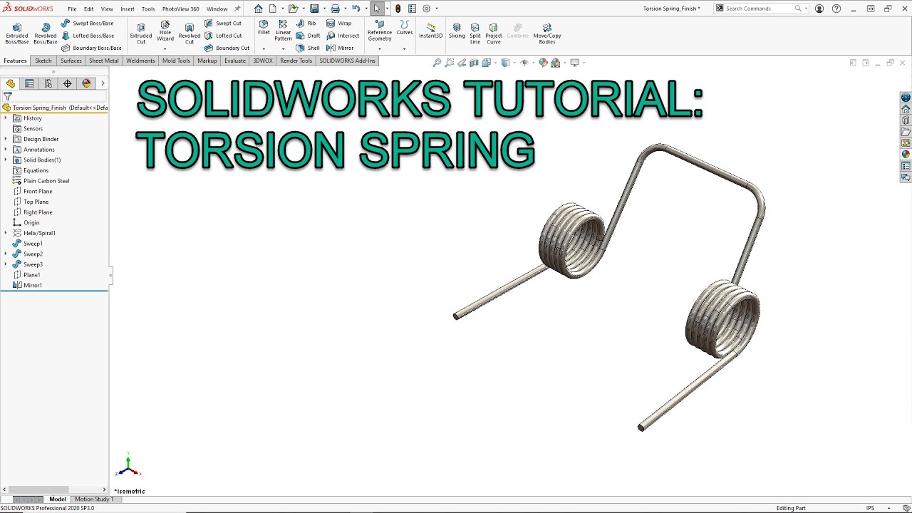 Solidworks Torsion Spring Tutorial