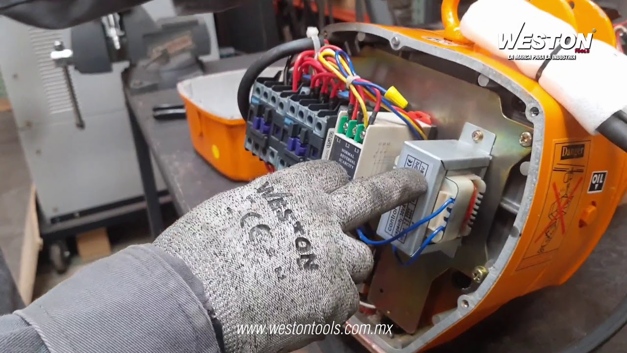 Polipastos eléctricos tipo Harrington - preparación de cambio de corriente 220V a 440V
