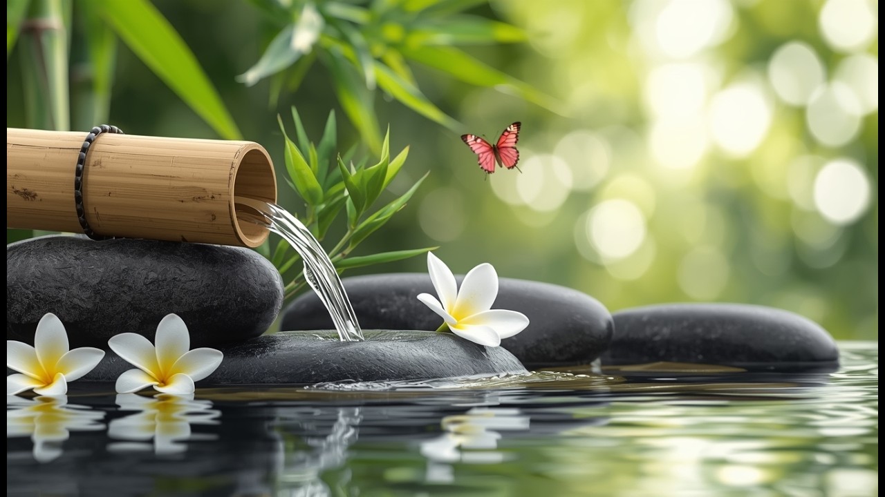 Soft Piano and Water Sounds – Calm Anxiety & Deep Sleep Relaxation