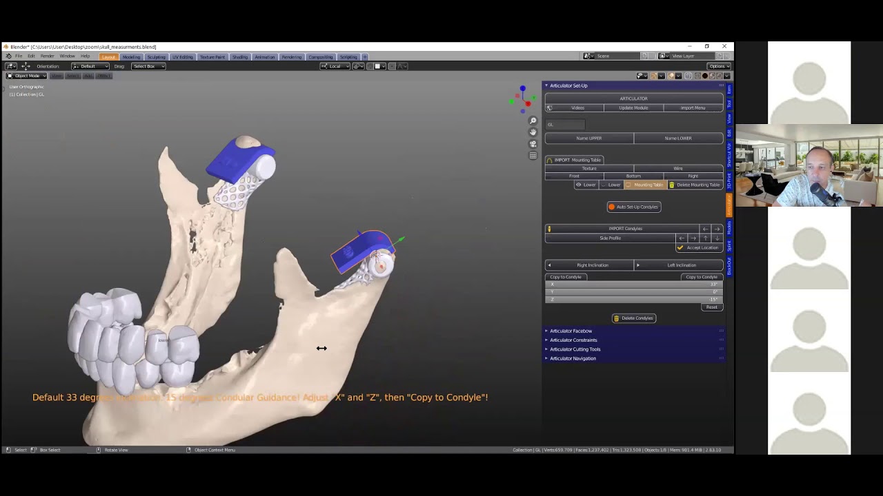 B4D ZOOM Articulator and Facebow