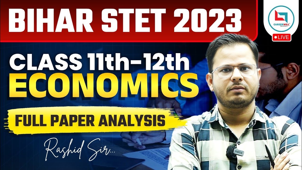 Bihar STET 2023 Economics Class 11th-12th - Full Paper Analysis | Careerwill App | #biharstet #stet