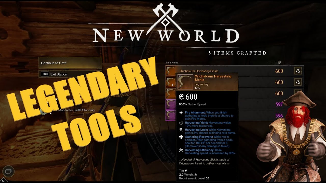 New World: Crafting 100x 595-600 GS Tools (Results & Analysis)
